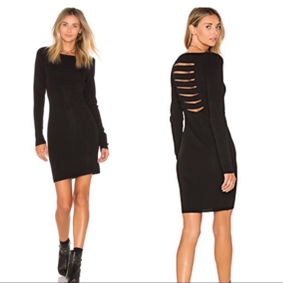 Skull Cashmere Karah Cutout Dress Black S - Picture 2 of 13
